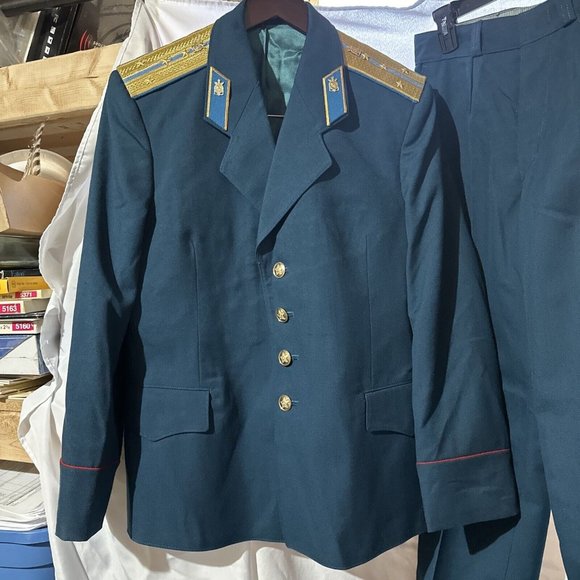 Vintage Soviet Military Uniform Officer Air Force Army Captain USSR Engineer - Picture 2 of 8